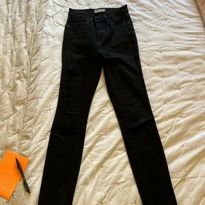 Madewell black high rise skinny jeans